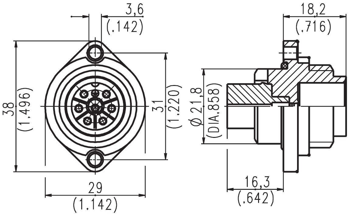 מחברים קונקטורים תעשייתיים AMPHENOL